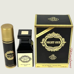 NIGHT OUD Eau De Parfum 80ml by Fragrance World+ Free Deo inside.