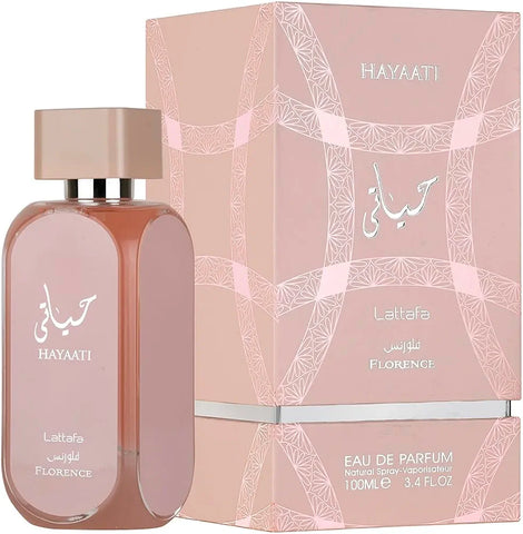 Hayaati Florence Perfume For Women - Arabian UAE Luxury Fragrance - Citrus, Sweet, Floral Scent - Eau De Parfume 100ml