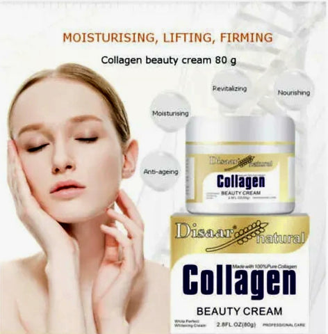 DISAAR Pure Collagen Beauty Cream Anti Aging Wrinkles Whitening Moisturizing 80g