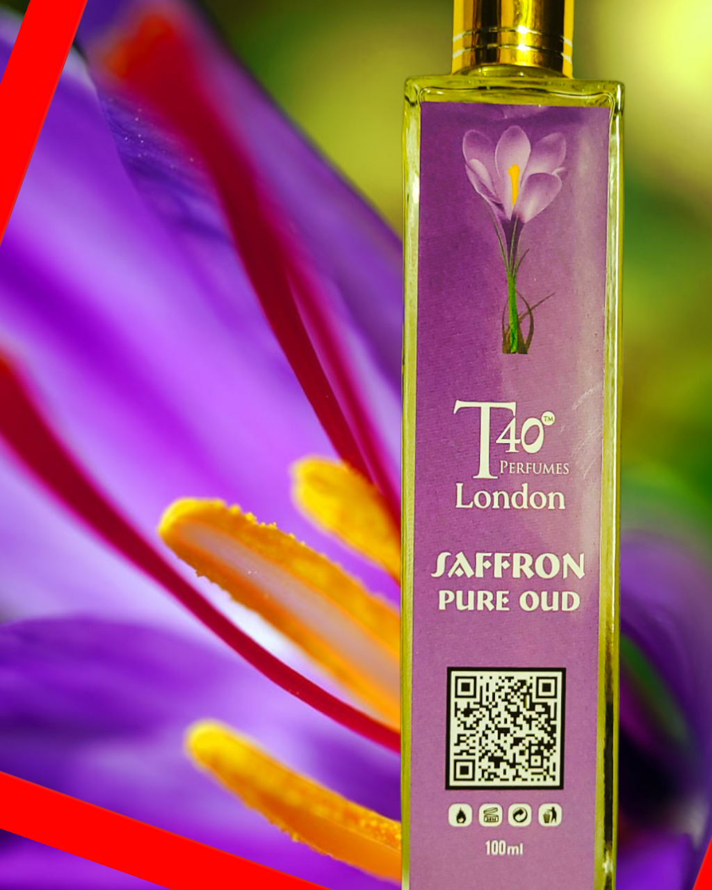 Saffron Oud 100ml Perfume Oil.